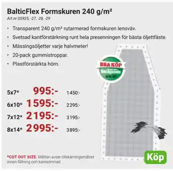 Erlandsons Brygga BalticFlex Formskuren 240 g/m² erbjuda