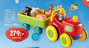 Leklust B BEEZ. Traktor med vagn, bonde, samt 5 djur erbjuda