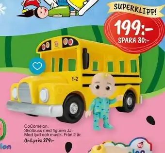 Leklust CoComelon Skolbuss med figuren JJ erbjuda