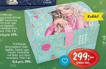 Leklust TOPModel Smyckeskrin med kodlås erbjuda