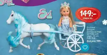 Leklust Evi Love. Evi som prinsessa med sin häst och vagn erbjuda