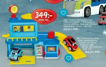 Leklust ABC Polisstation med ramp, öppningsbara fönster och dörrar erbjuda
