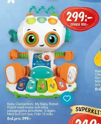 Leklust Baby Clementoni. My Baby Robot erbjuda