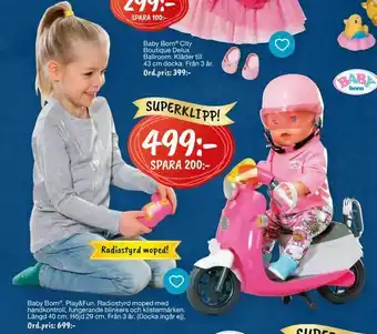 Leklust Baby Born® Play&Fun erbjuda
