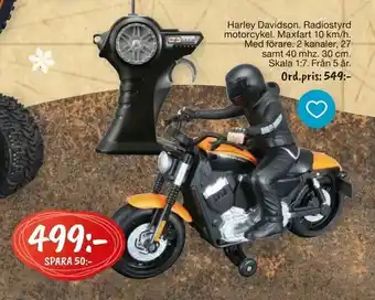 Leklust Harley Davidson Radiostyrd motorcykel erbjuda