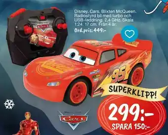 Leklust Disney. Cars. Blixten McQueen erbjuda