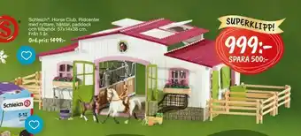 Leklust Schleich ® Horse Club Ridcenter med ryttare, hästar, paddock och tillbehör. 57x14x38 cm erbjuda