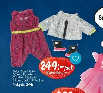 Leklust Baby Born® City Deluxe Scooter Combo erbjuda