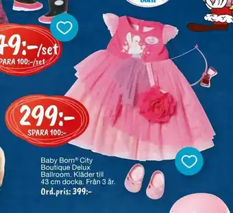 Leklust Baby Born® City Boutique Delux Ballroom erbjuda