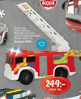 Leklust Dickie Toys Action Series Brandbil med ljud, ljus och teleskopstege erbjuda