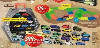 Majorette 20-pack present förpackning med bilar i metall med frihjul