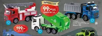 Leklust Contruck Arbetsfordon med ljud och ljus Skala erbjuda