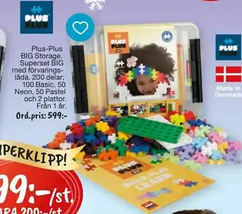 Leklust Plus-Plus BIG Storage erbjuda
