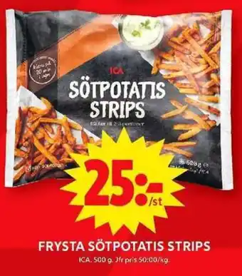 ICA Maxi ICA Frysta sötpotatis strips erbjuda