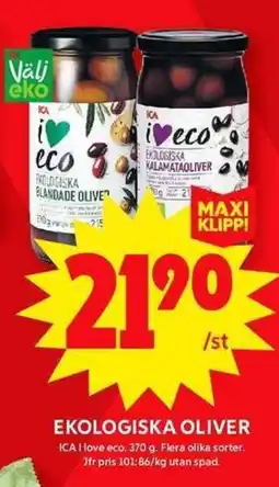 ICA Maxi ICA Ekologiska Oliver erbjuda