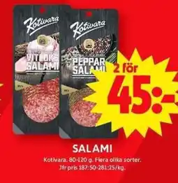 ICA Maxi KOTIVARA Salami erbjuda