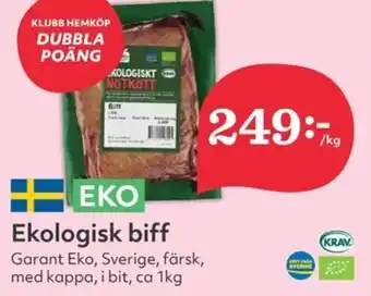 Hemköp GARANT Ekologisk biff erbjuda