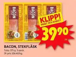 ICA Kvantum TULIP Bacon, Stekfläsk erbjuda