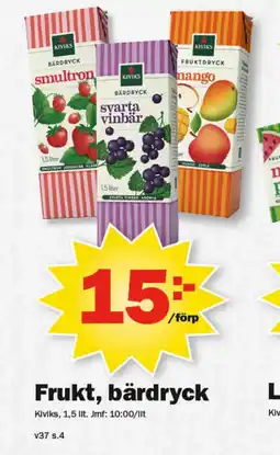 Pekås Frukt, bärdryck erbjuda