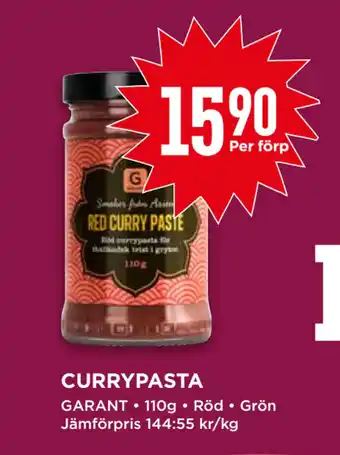 Willys CURRYPASTA erbjuda