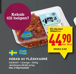 KEBAB AV FLÄSKKARRÉ
