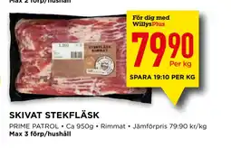 Willys SKIVAT STEKFLÄSK erbjuda