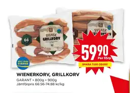 Willys WIENERKORV, GRILLKORV erbjuda