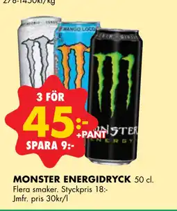 ÖoB MONSTER ENERGIDRYCK erbjuda