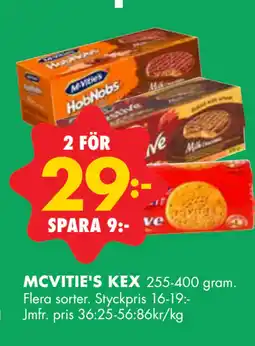 ÖoB MCVITIE'S KEX erbjuda