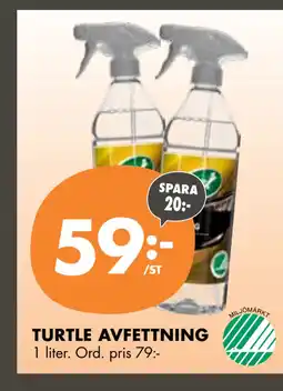 ÖoB TURTLE AVFETTNING erbjuda