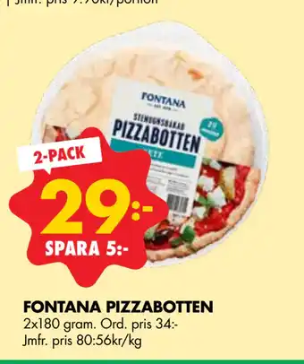 ÖoB FONTANA PIZZABOTTEN erbjuda