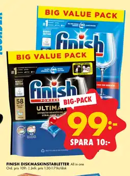ÖoB FINISH DISKMASKINSTABLETTER erbjuda