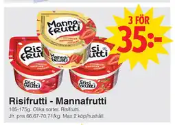 Matöppet Risifrutti - Mannafrutti erbjuda