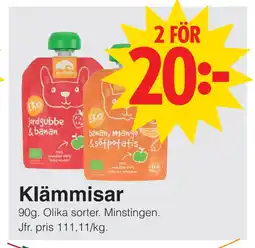 Matöppet Klämmisar erbjuda
