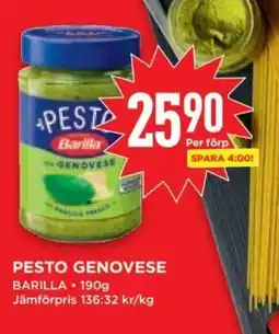 Willys BARILLA Pesto Genovese erbjuda