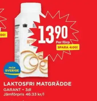 Willys GARANT Laktosfri Matgrädde erbjuda