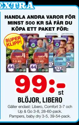Nya Pulsen BLÖJOR, LIBERO erbjuda