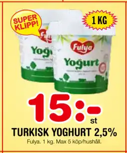 Nya Pulsen TURKISK YOGHURT 2,5% erbjuda
