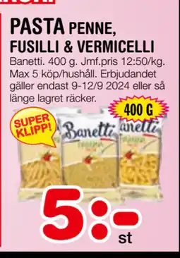 Nya Pulsen PASTA erbjuda