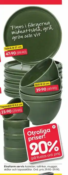 Rusta Tallrikar erbjuda