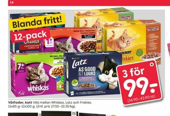 Rusta Whiskas Kattmat erbjuda