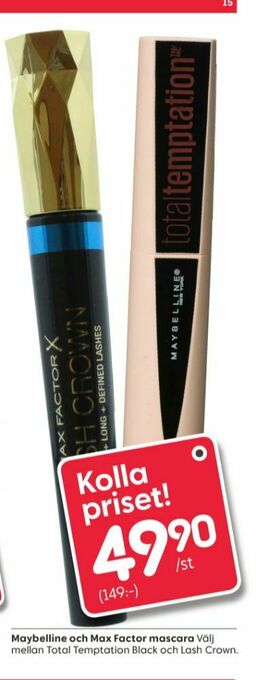 Rusta Maybelline Mascara erbjuda