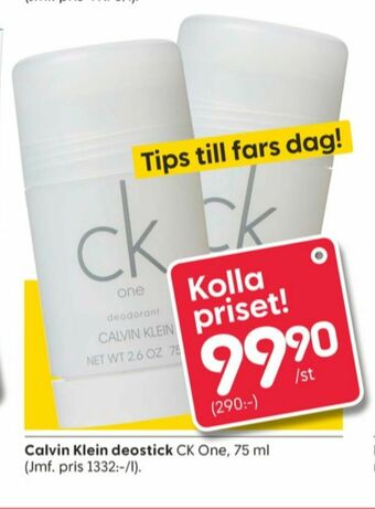 Rusta Calvin Klein Deodorant erbjuda