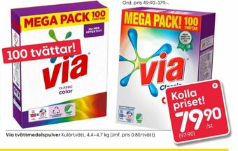 Rusta Via Tvättmedel pulver erbjuda