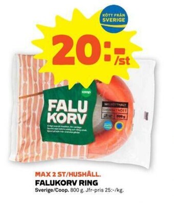 Coop Forum Coop Falukorv Ring 800g erbjuda