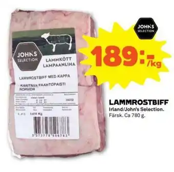 Coop Forum John's Selection Lammrostbiff 780g erbjuda