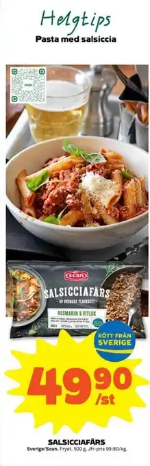 Coop Forum Scan Salsicciafärs 500g erbjuda