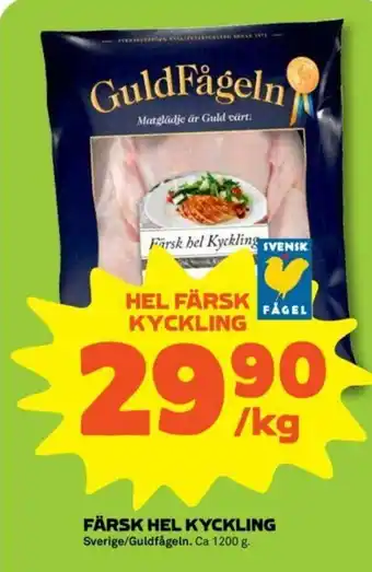 Coop Forum Guldfågeln Färsk Hel Kyckling 1200g erbjuda