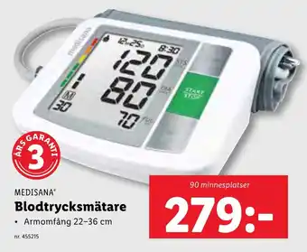 Lidl MEDISANA Blodtrycksmätare erbjuda