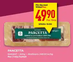 Willys PANCETTA erbjuda